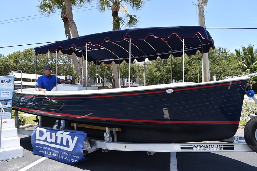 Ultra-Yacht with an all-electric Duffy boat on display.