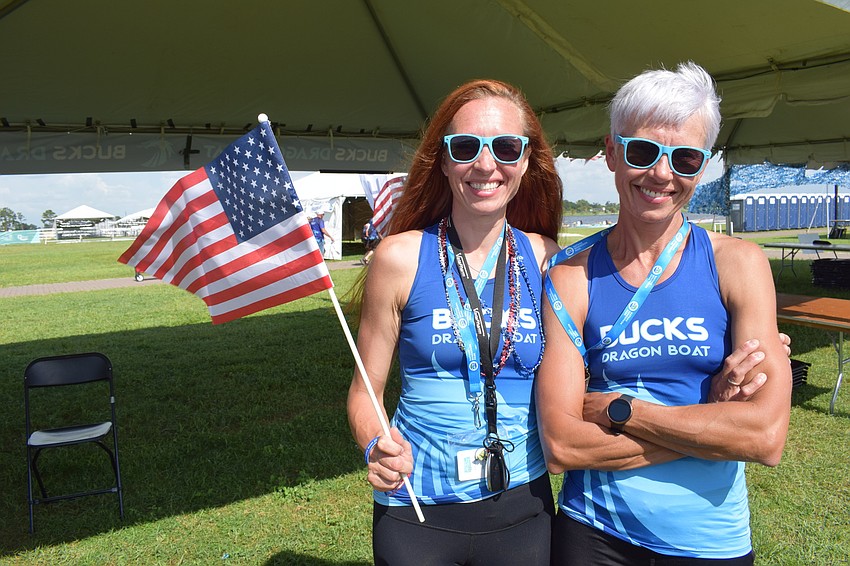 Lina Peterson and Ausra Milano of Bucks County, Pennsylvania, say they feel lucky to compete in such a beautiful setting. The sisters originally are from Lithuania.