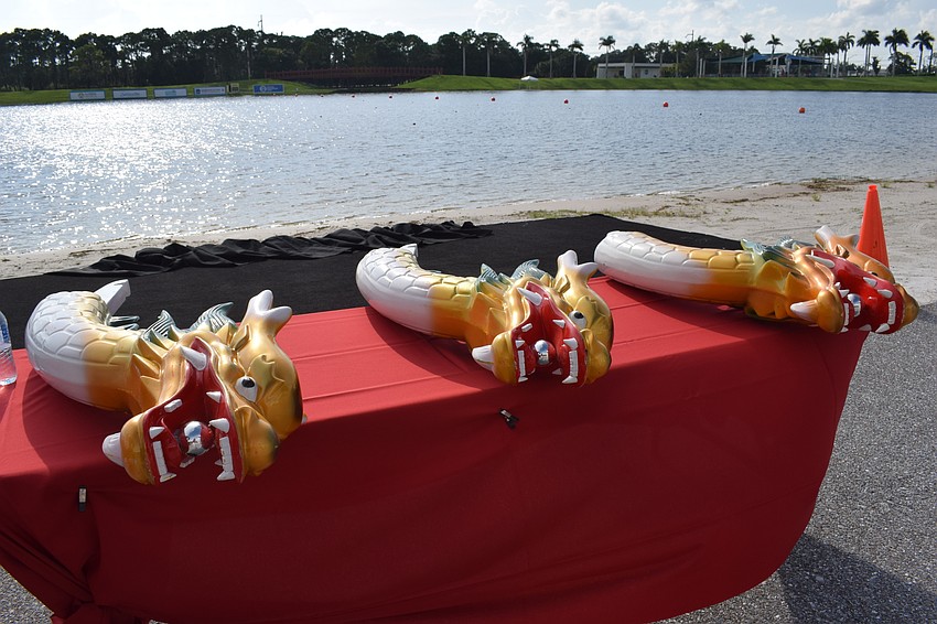 Dragon heads are ready to find a boat.