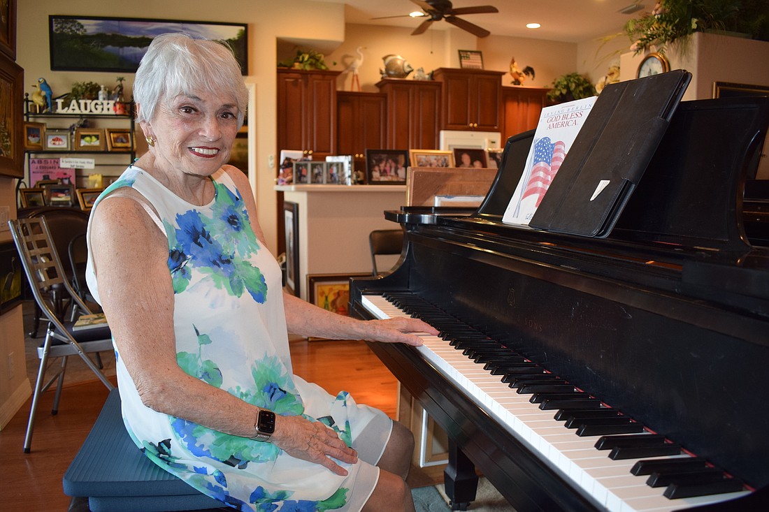 One of Lorraine Robertson&#39;s passions is playing the piano. (Photo by Jay Heater)