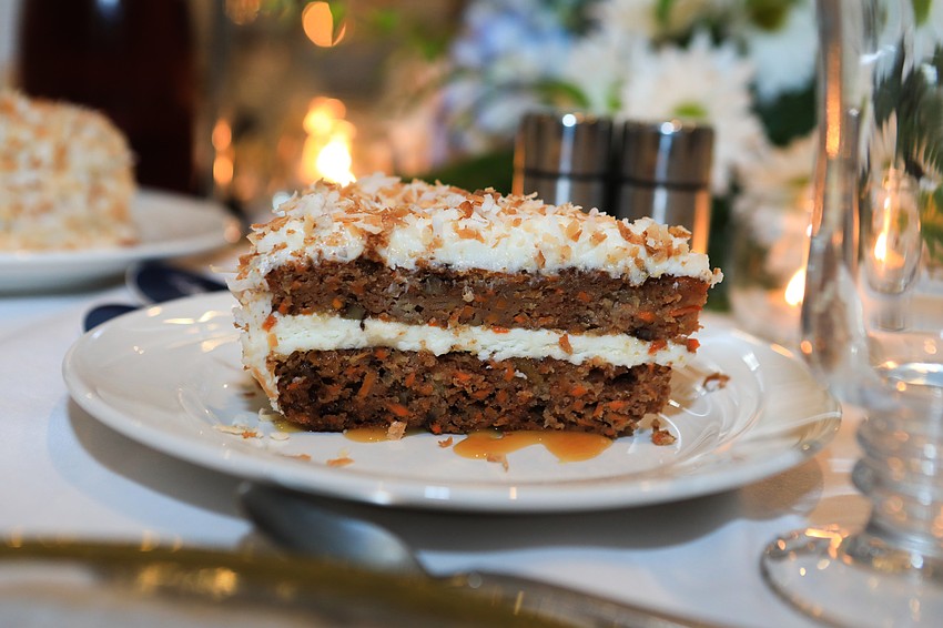 Cake was served at the luncheon.