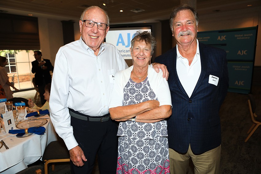 Sandy and Linda Adler with James Stuart