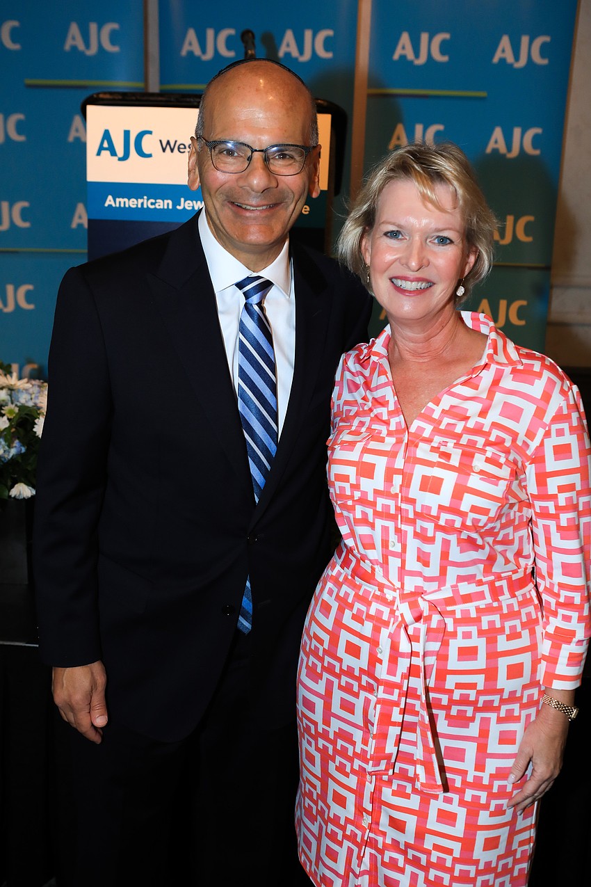 Speaker Rabbi Noam Marans and Veronica Brady (Photos by Harry Sayer)