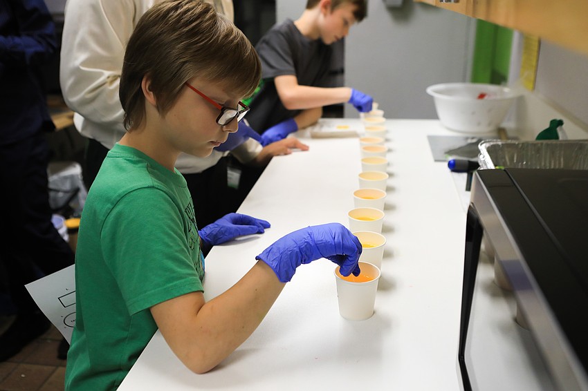 Calvis Alessio checks pH levels to investigate the murder.