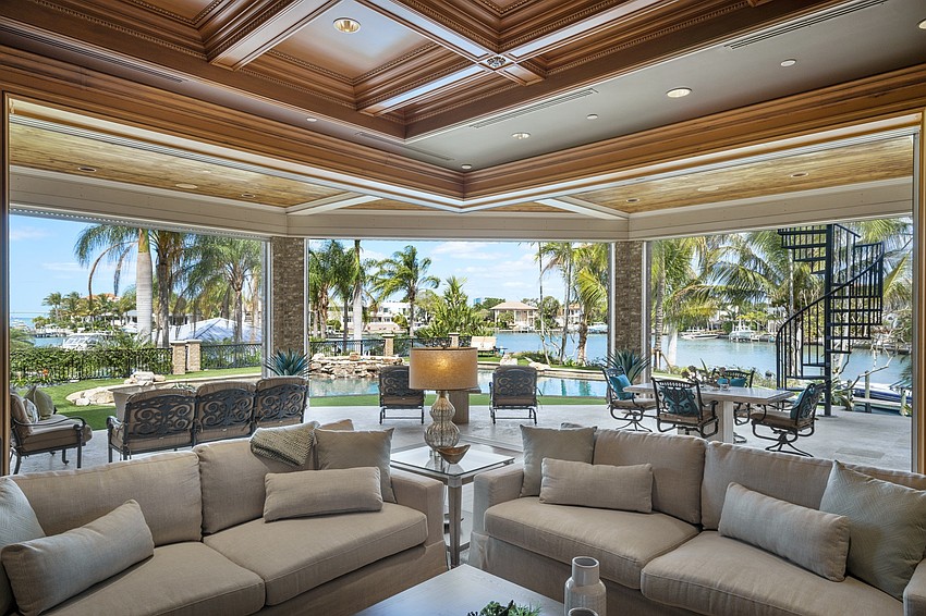 The outdoor living space is extensive.