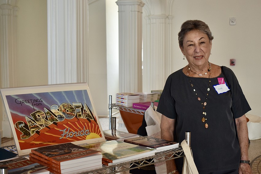 Lois Lowsky outside the gift shop.