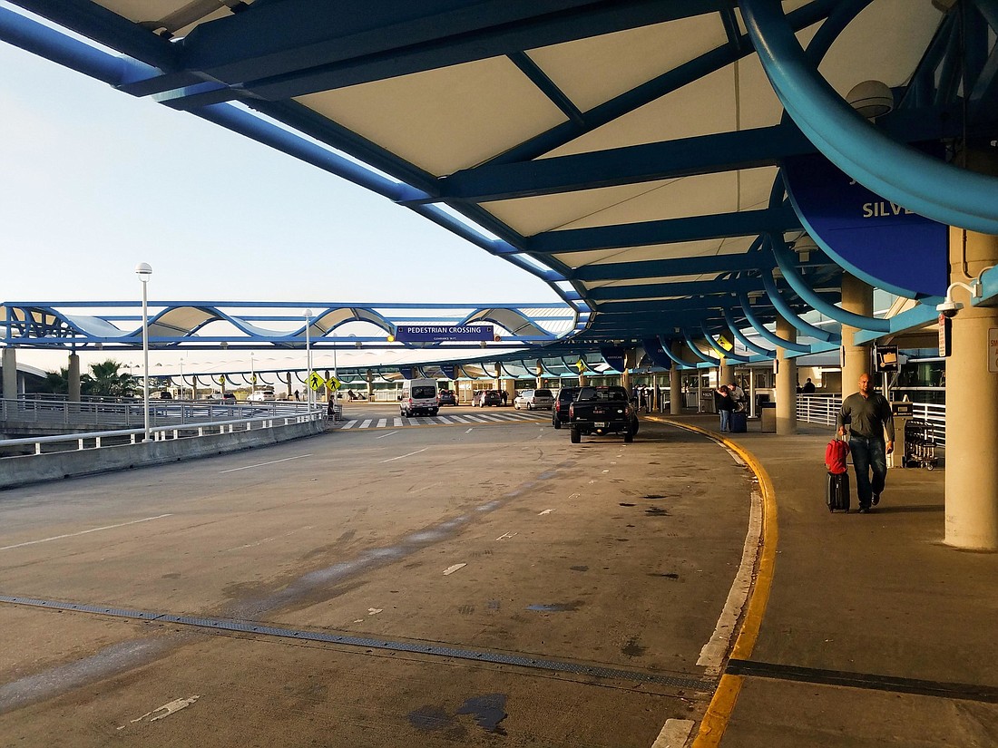 Jacksonville International Airport could see new canopy coverage at drop-off and pickup..