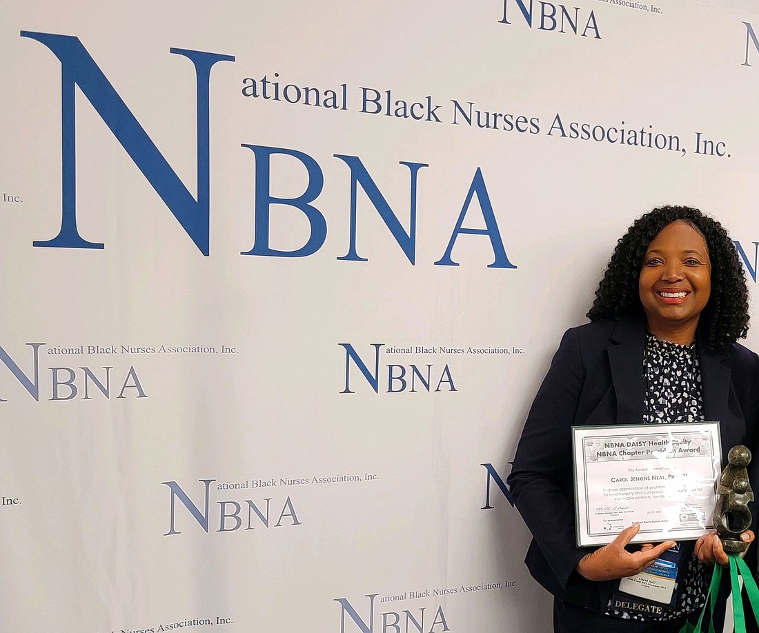 Carol Jenkins Neil, a professor of nursing at Florida State College at Jacksonville, received two awards from the National Black Nurses Association.