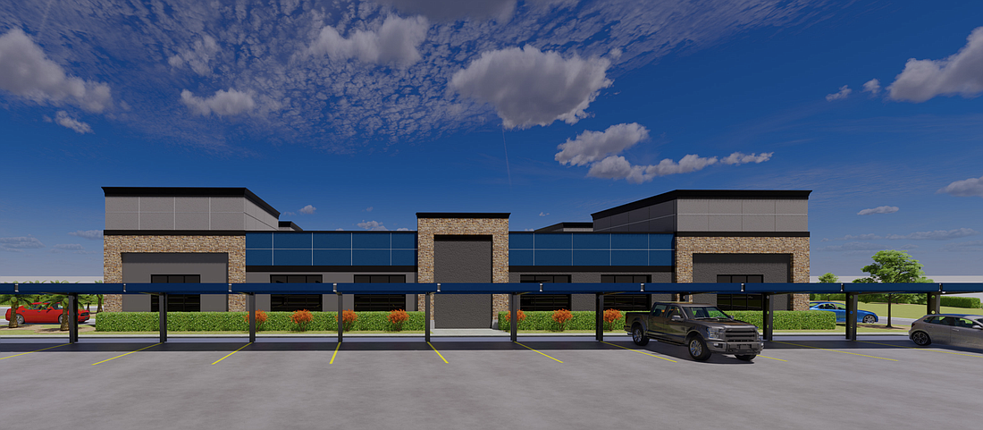Some of the changes to the building's exterior design include black banding and the removal of the car wash company's mascot from its signage. Rendering by Sofarelli and Associates Architecture