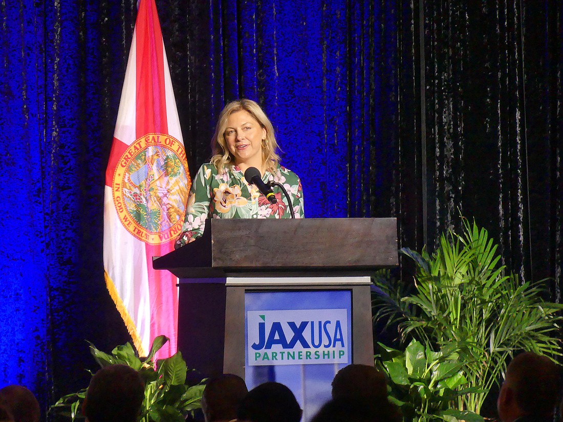 Katherine Saunders, executive vice president with Development Counsellors International, was the keynote speaker at the JAXUSA Partnership quarterly luncheon Aug. 8 at the Hyatt Regency Jacksonville Riverfront.
