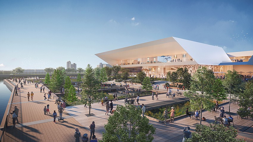 A rendering of the new MOSH by DLR Group and Jacksonville-based kasper architects + associates. A rendering of the new MOSH by DLR Group and Jacksonville-based kasper architects + associates.