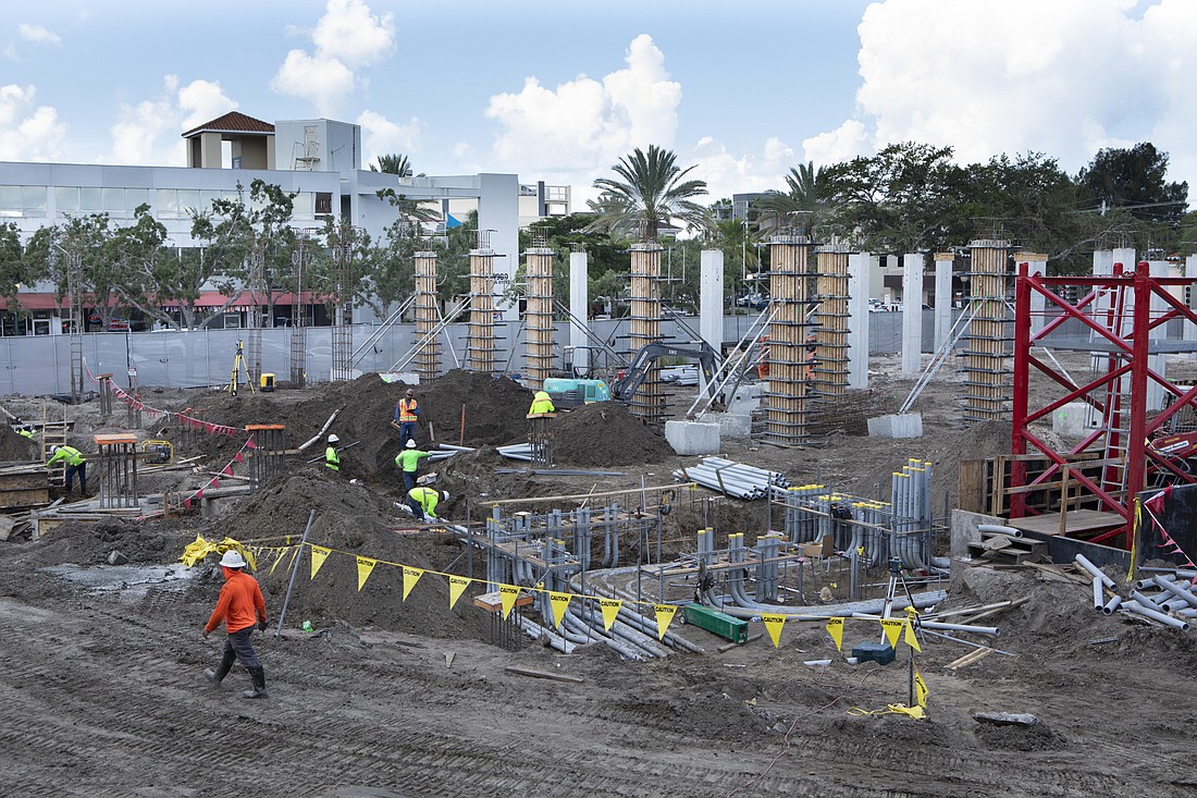 Construction has begun on One Main Plaza at 1991 Main St. (Photo by Mark Wemple)