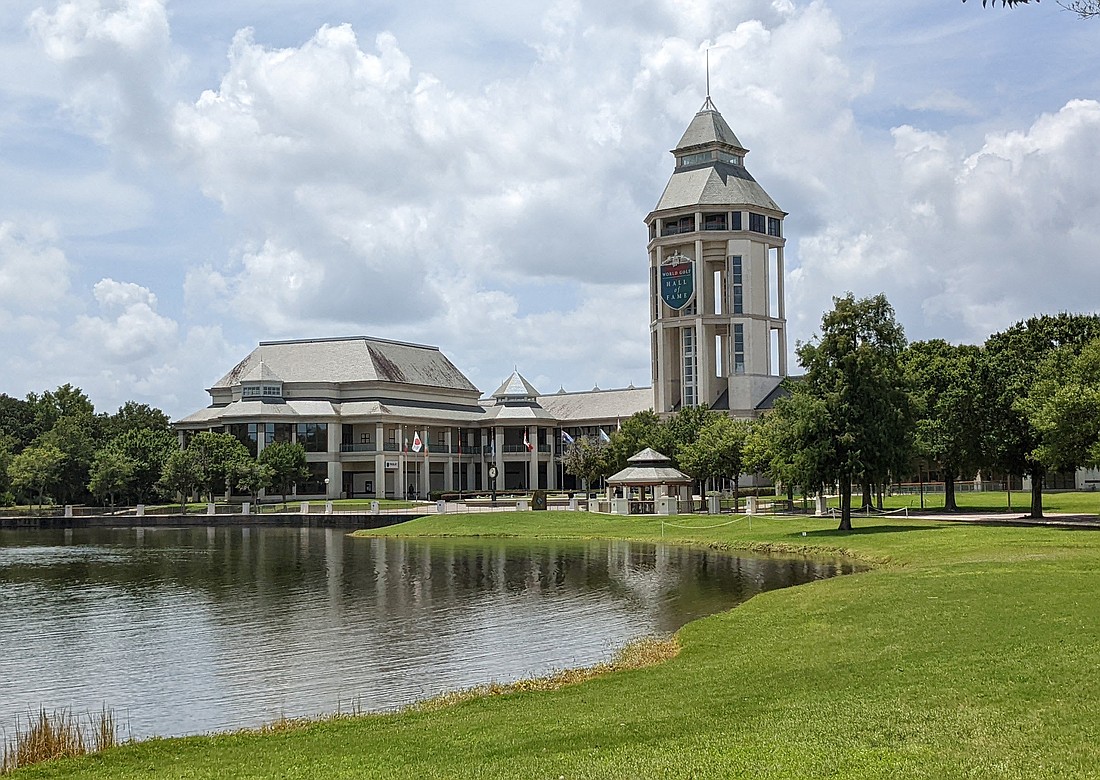 The World Golf Foundation Hall of Fame and Museum in St. Johns County off Interstate 95. The county owns the land under the Hall while the World Golf Foundation owns the building.