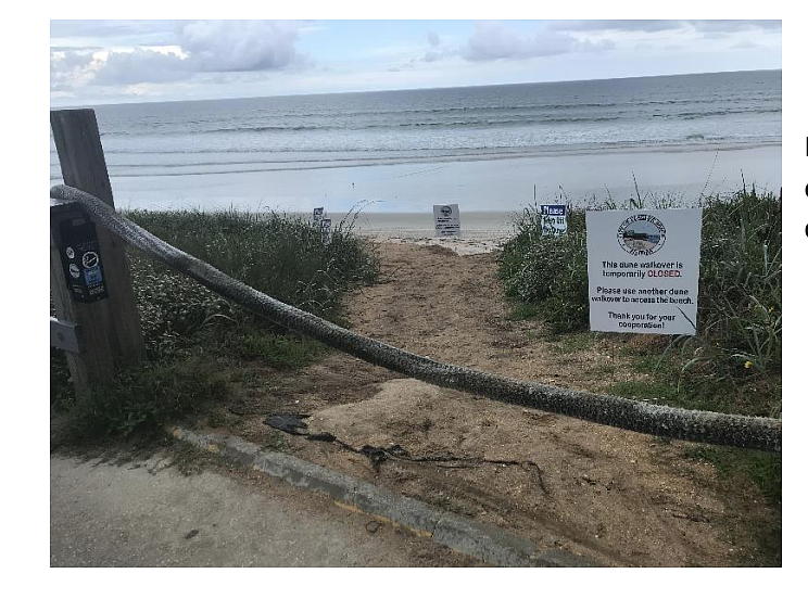 The ramp near the intersection of Route 100 and State Road A1A that is currently closed. Courtesy photo