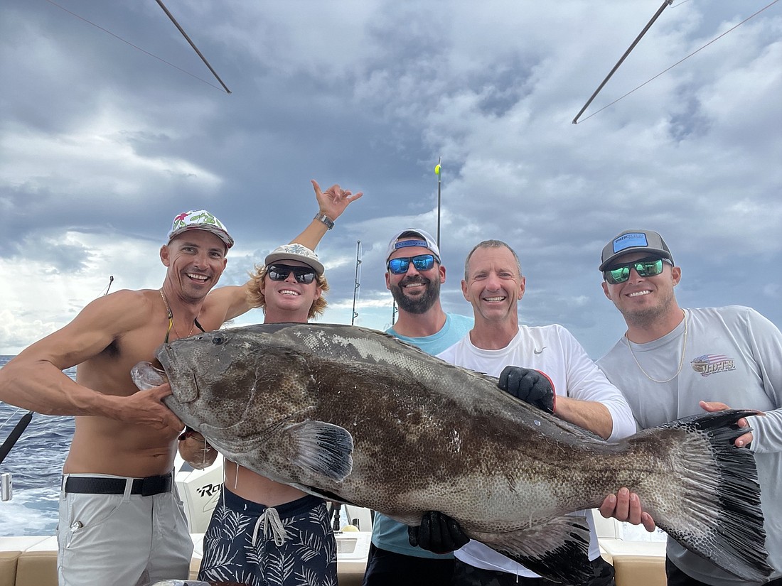 The Sick Leave team brought in a 103.2 pound black grouper. (Courtesy photo)