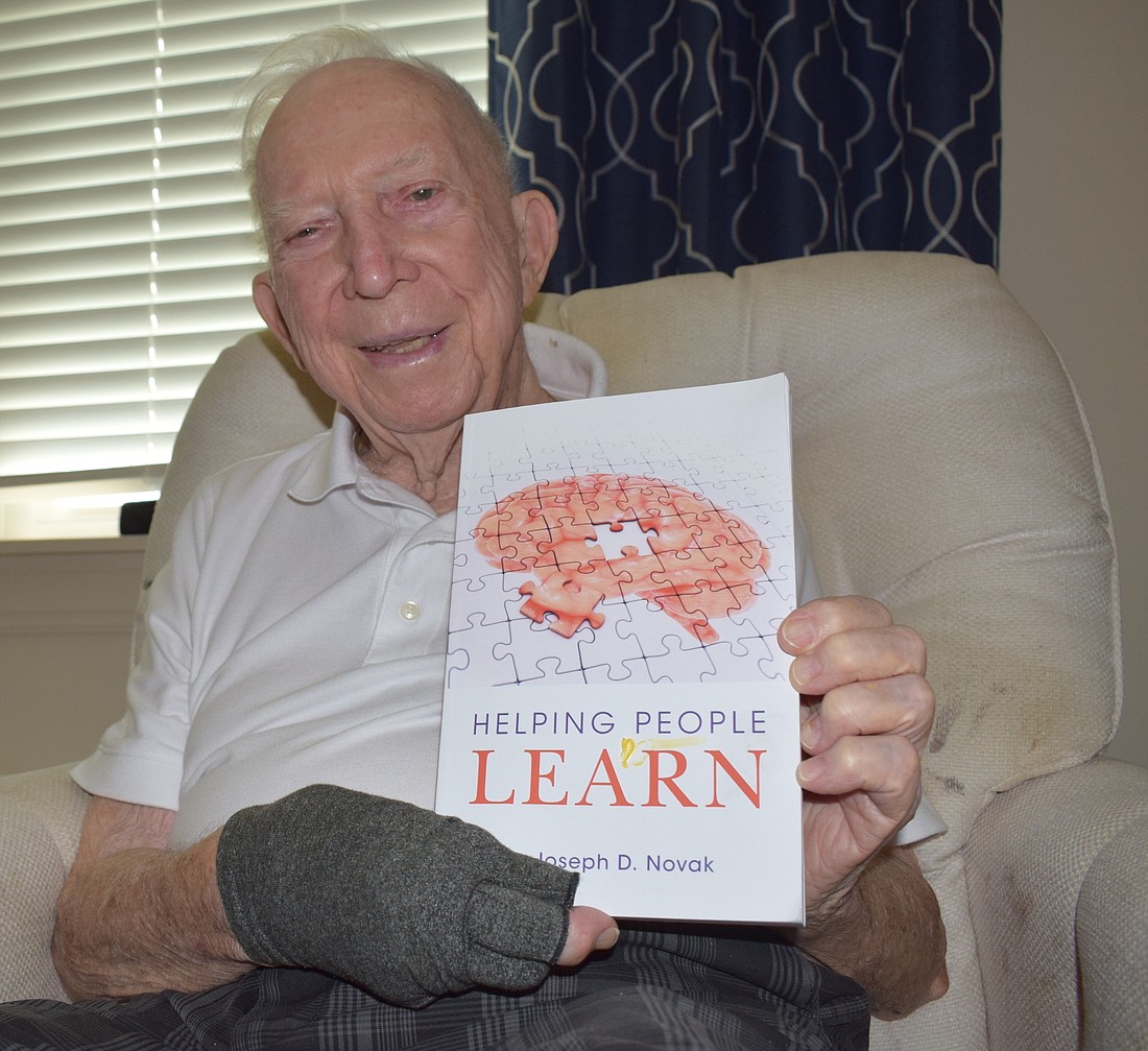 Lakewood Ranch&#39;s Joseph Novak, at 91, has had his 41st book published. (Photo by Jay Heater)