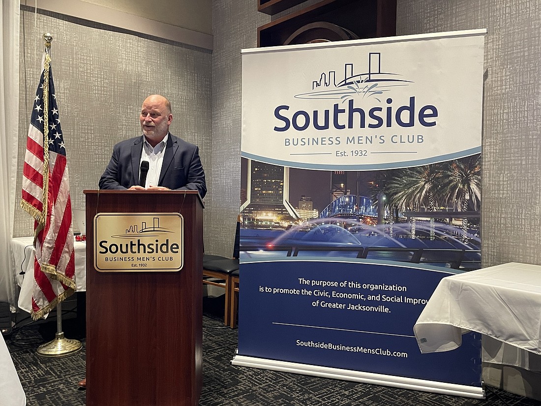 Downtown Investment Authority Director of Downtown Real Estate and Development Steve Kelley spoke to the Southside Business Menâ€™s Club on Aug. 31.