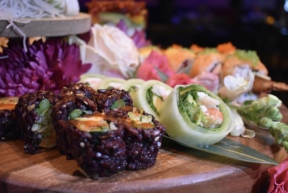 The vegan Gypsy roll is pictured alongside the Cucumber roll. (Photo by Ian Swaby)