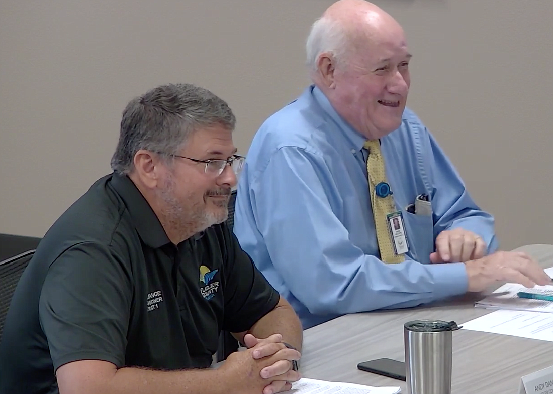 County commissioners Andy Dance and David Sullivan were happy to finally have an agreement in place. Screen shot of Sept. 8 ILA oversight committee meeting