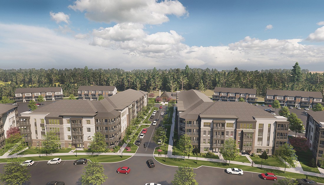 The 300-unit Seven Pines apartment and townhouse project in Seven Pine at Butler Boulevard and Interstate 295.