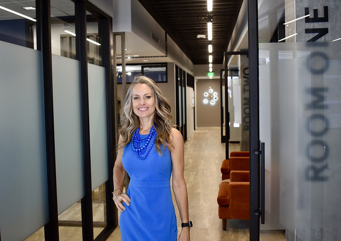 Chief Operating Officer and Senior Vice President for Administration Veronica Thames in the new Sarasota Philanthropy Center on State Street. (Photo by Eric Garwood)