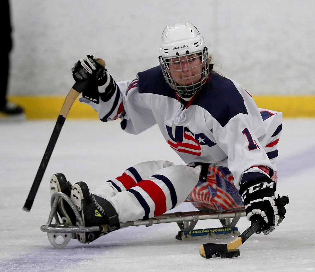 Monica Quimby says Team USA sled hockey celebrated its gold medal win at the Women&#39;s World Challenge with Chinese food and karaoke. (Courtesy photo.)