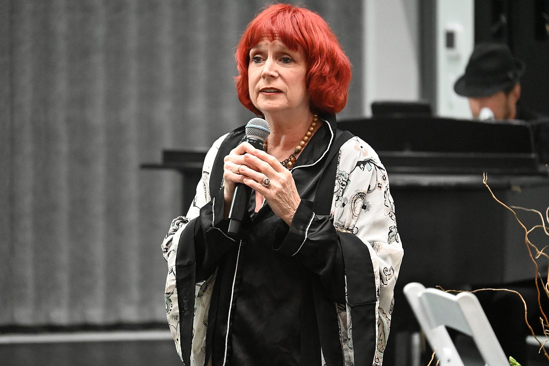 Sarasota institution Ann Morrison, shown performing at an Asolo Repertory Theatre function earlier this year, looks forward to directing &#39;The Mockingbird&#39;s Nest&#39; at the One-Act Play Festival. (Photo by Spencer Fordin)