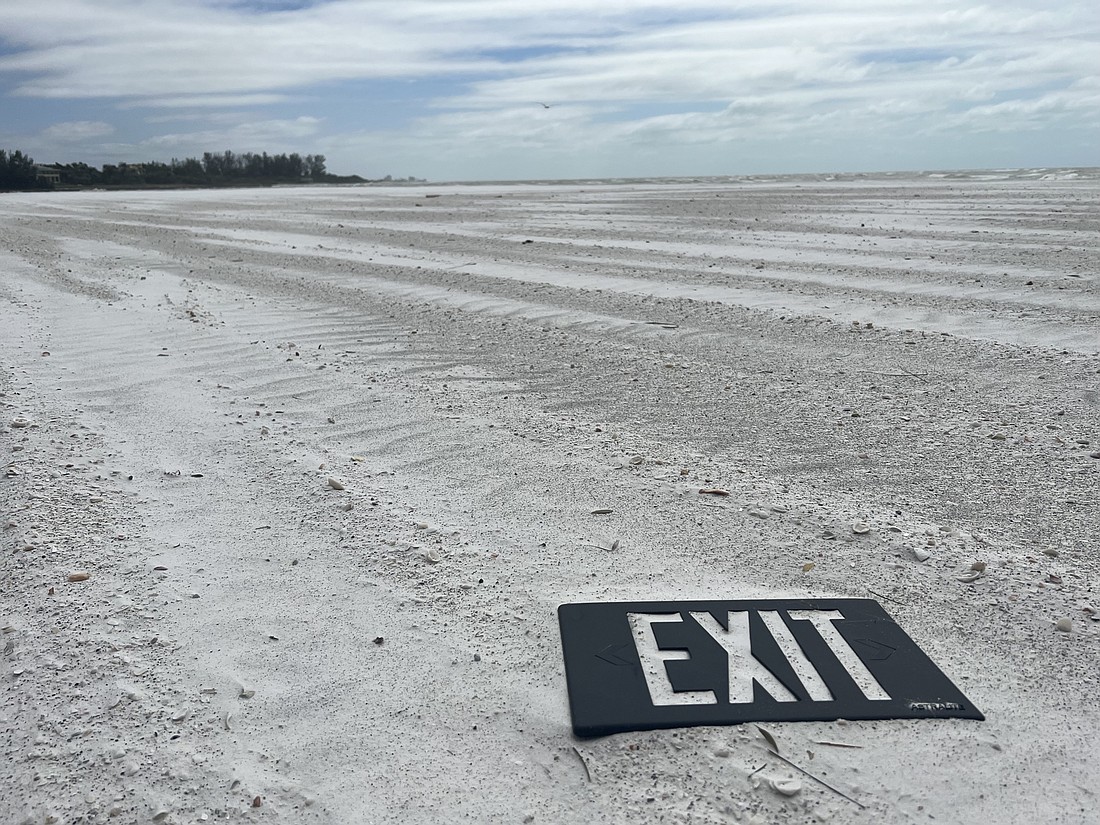 After Hurricane Ian&#39;s exit, town leaders began surveying damage, which was not widespread, and the state of the town&#39;s&#39; beaches. (Photo by Kat Hughes)