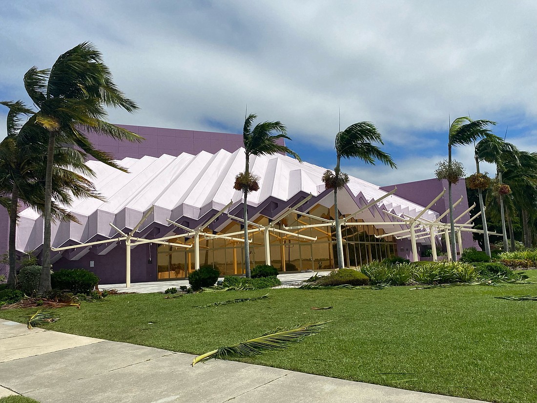 Van Wezel Performing Arts Center escaped major damage in Hurricane Ian and will stage a benefit concert on Friday. (Photo by Spencer Fordin)