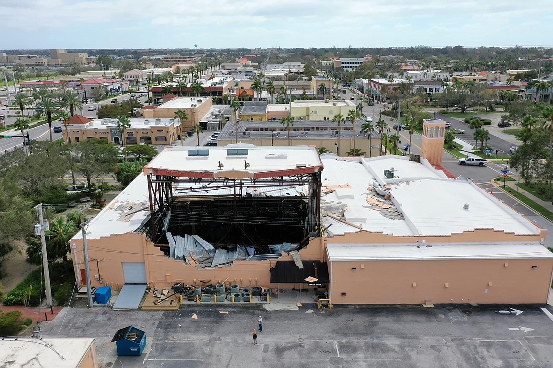 The Venice Theatre suffered extensive damage in Hurricane Ian, but it isn&#39;t irreparable. (Courtesy photo)