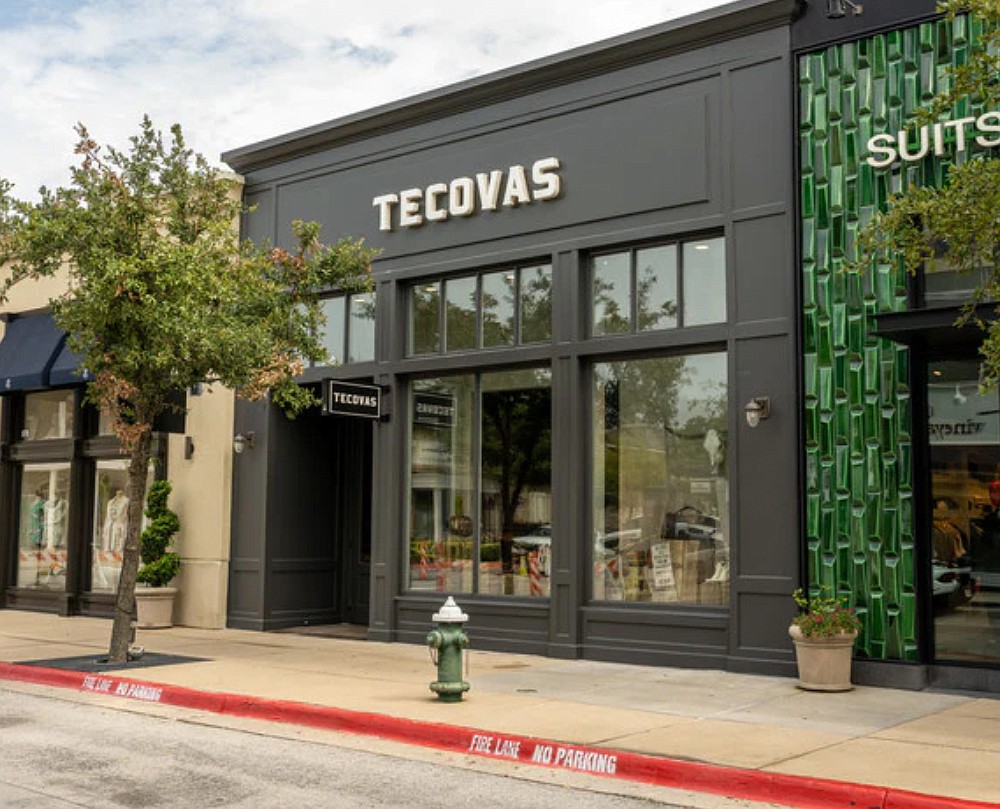The Tecovas store in Woodland, Texas. The Texas-based handcrafted boots company is building-out in St. Johns Town Center.