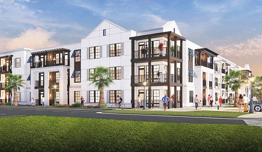 The apartments planned for the Adventure Landing site in Jacksonville Beach would some affordable housing units.