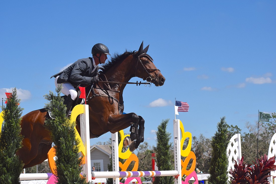 Fernhill Copain and Jonathan Holling put their best foot forward as they compete in show jumping at Terra Nova's 2022 event.