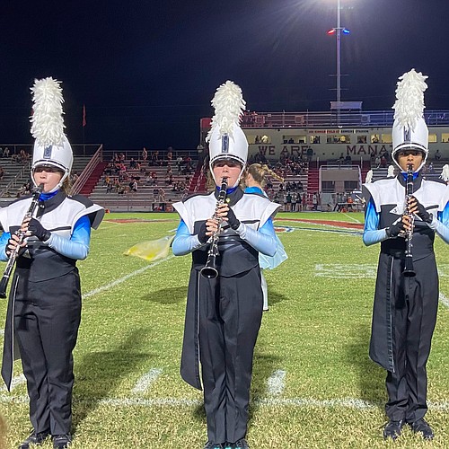 Lakewood Ranch High clarinet players Carlin Gillen, Kayleigh Roundy and Sarisa Ranajee will be performing in the Sugar Bowl Parade and halftime show. (Courtesy photo)