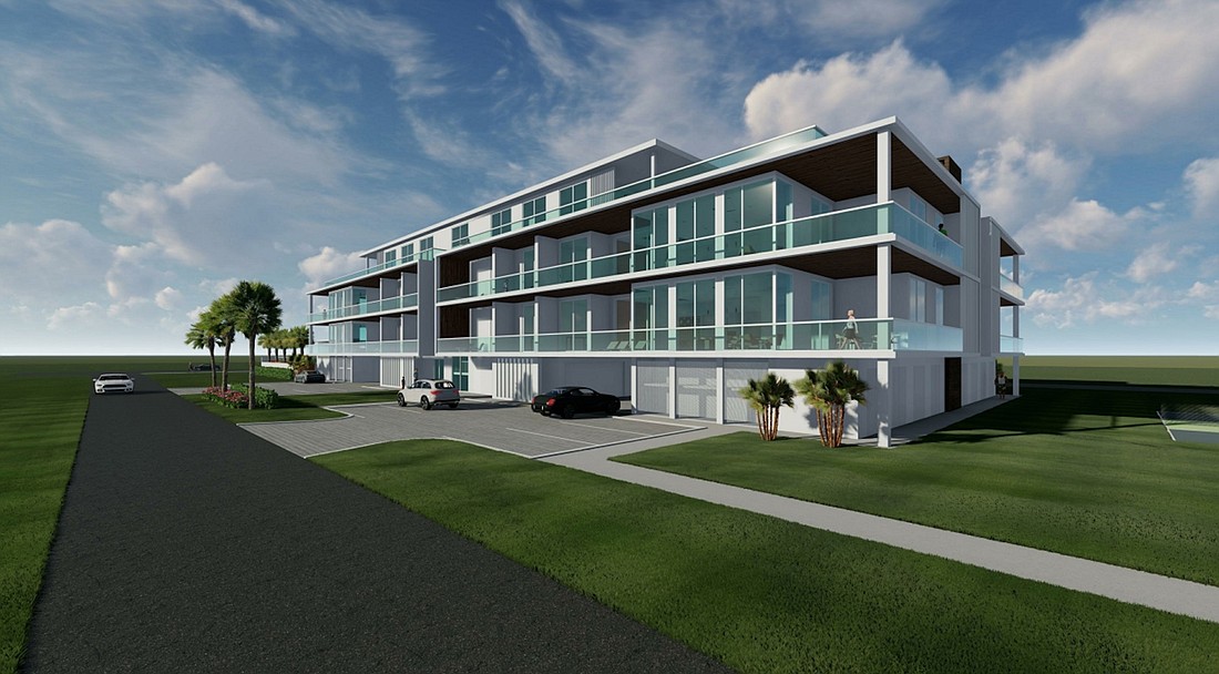 The property proposed includes eight units and 38 parking spaces. (Courtesy rendering)
