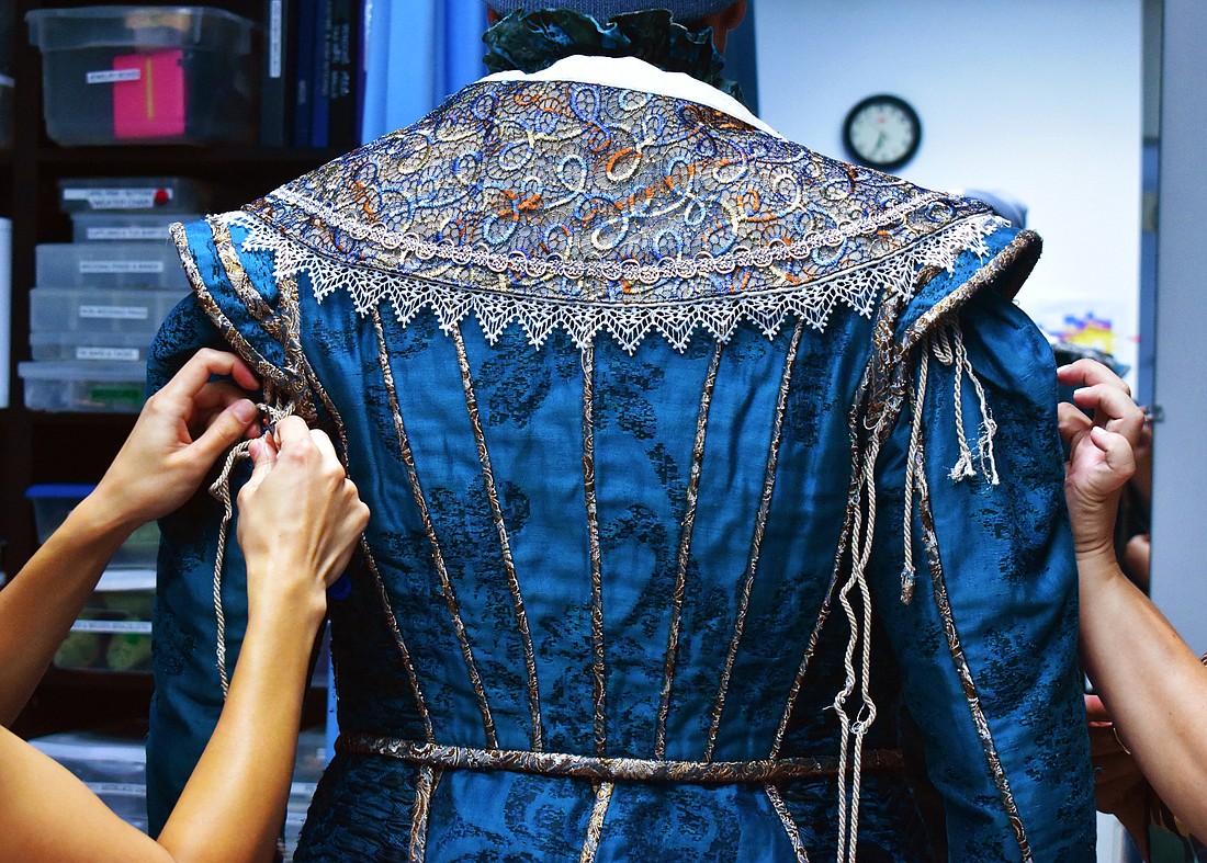 The many costumes of Something Rotten! will soon take center stage at Florida Studio Theatre. (Courtesy photo)