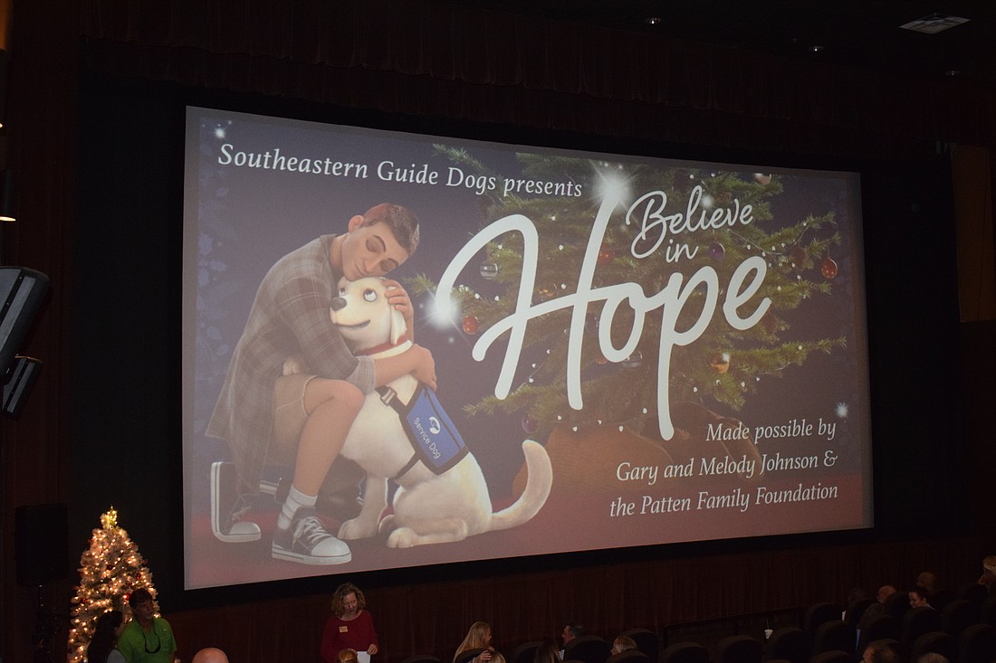 "Believe in Hope," a 60-second animated short produced by Southeastern Guide Dogs, was released on Wednesday in Lakewood Ranch. (Photo by Jay Heater)