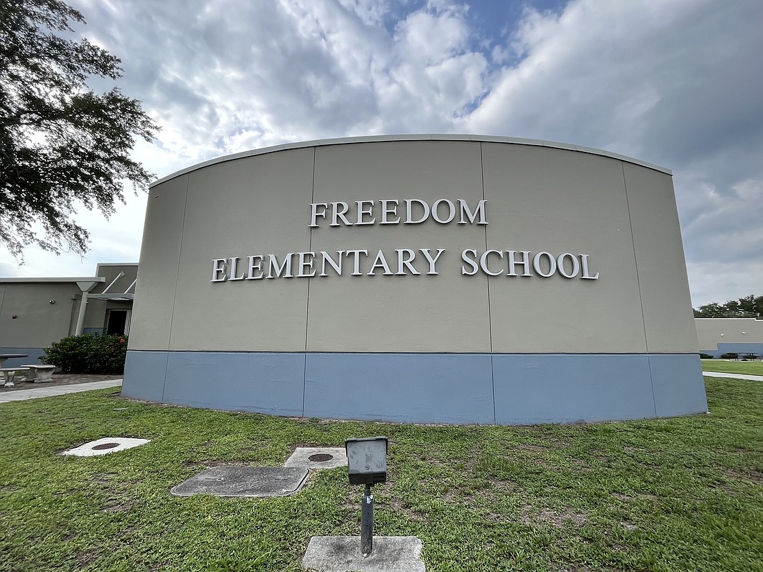Freedom Elementary School has opened as a "Safe Haven" shelter during Tropical Storm Nicole. (File photo)