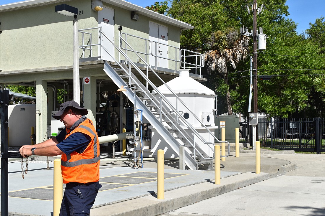 Lift Station D at 521 Gulf Bay Road collects sewage from the town of Longboat Key and pumps it to a treatment facility in Bradenton. (File photo)