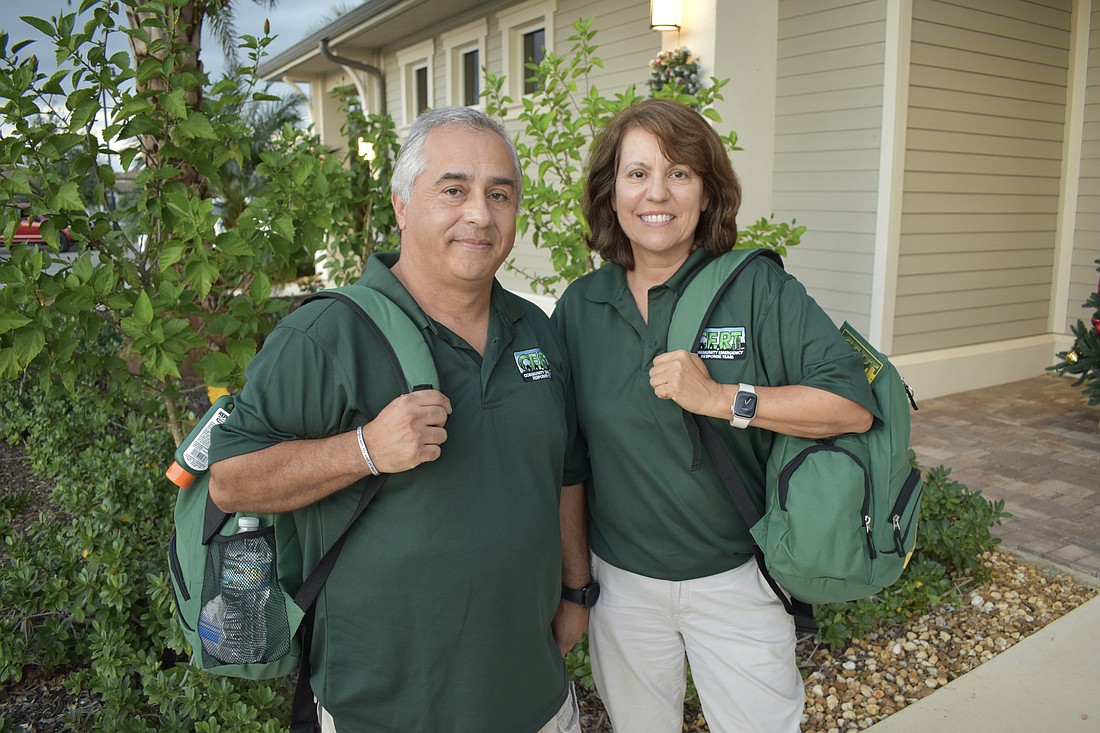 Carlos and Vivian Martinez manage the CERT team in Polo Run. (Photo by Ian Swaby)