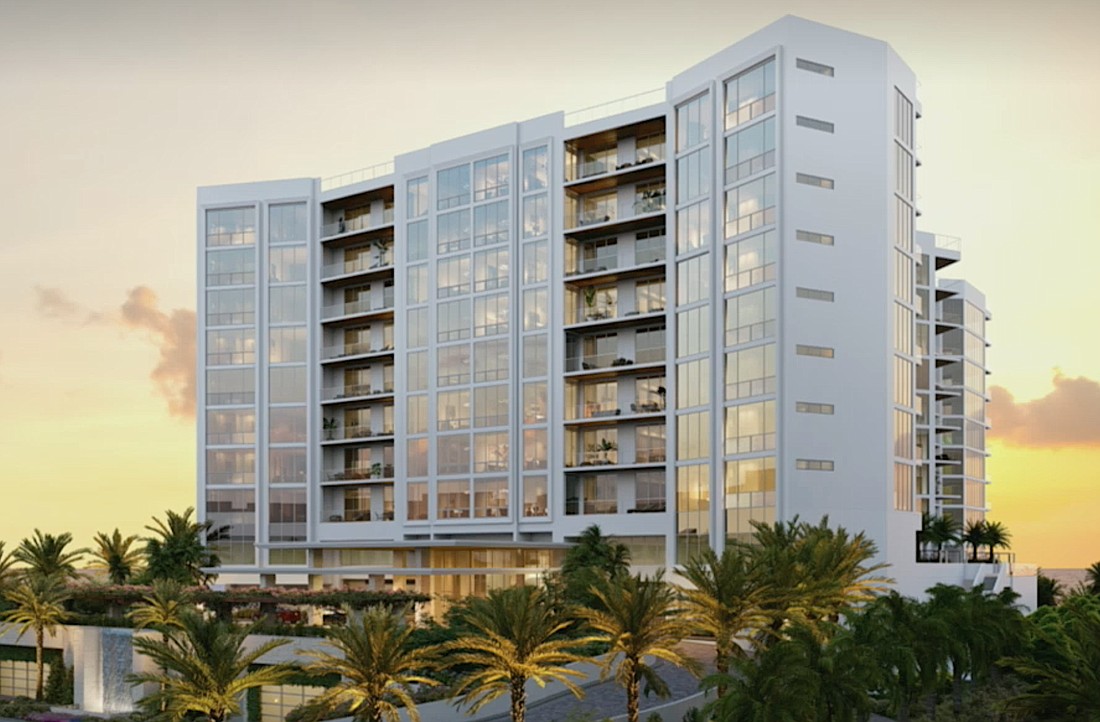 A rendering of LKR at Lido Beach, a 65-unit luxury condo development on the site of the former Gulf Beach Motel. Like nearly all plans before the Planning Board, it came with staff recommendation to approve.