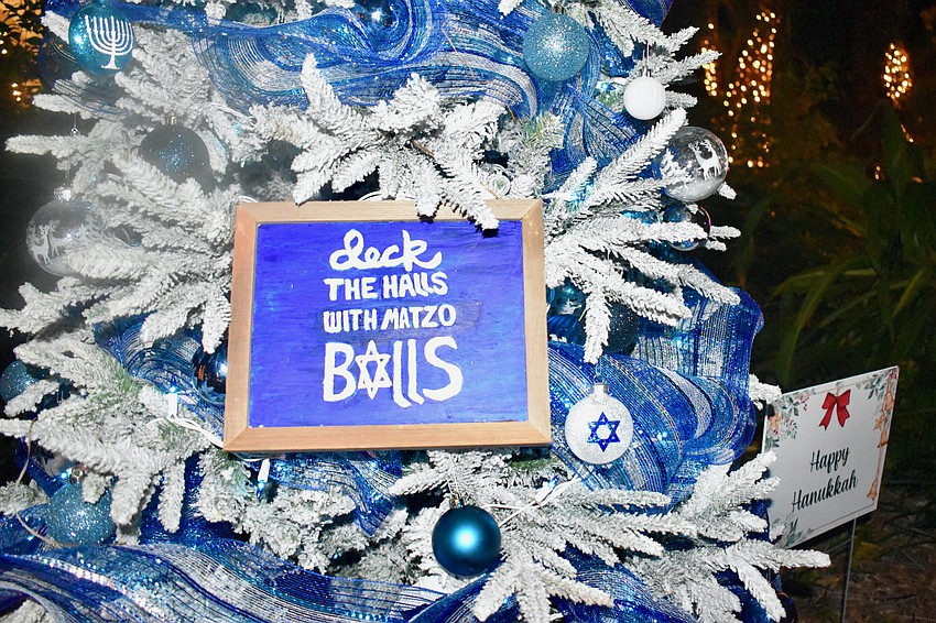 They're not all Christmas trees. This one celebrates Hanukkah.