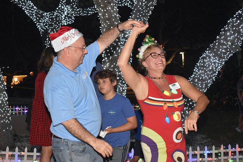 Brad Marner spins Patti Mae Bosco.