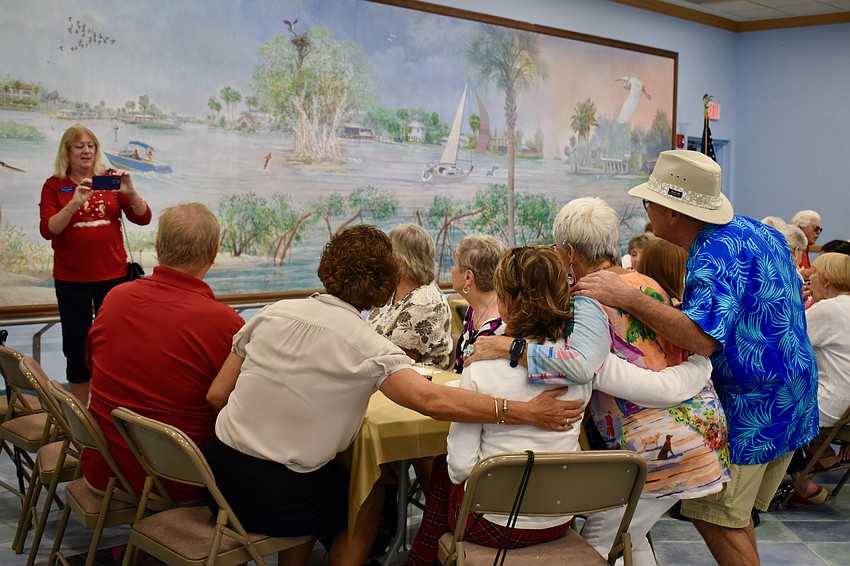 Nancy Gornto snaps a photo.