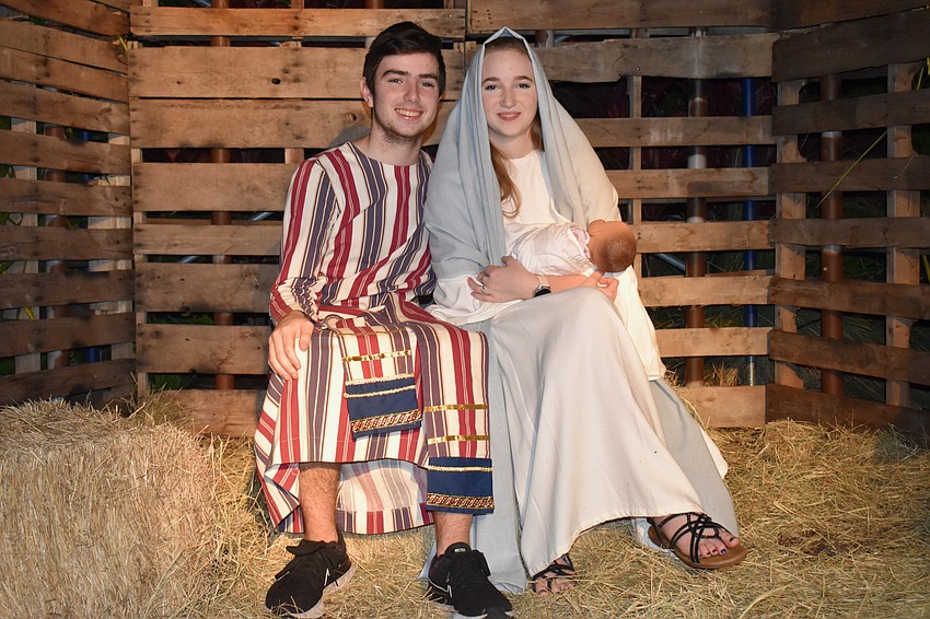 Zach Stobaugh and Tatiana Clegg play Mary and Joseph.