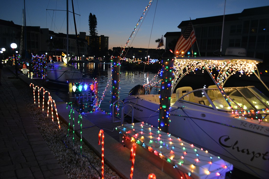 Your Observer Photo Candy canes line the walkway of this festive