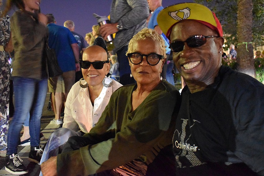 Christina Denuijl, Brenda Watty and Devron Minion came out to support Sarasota Mayor Battie.