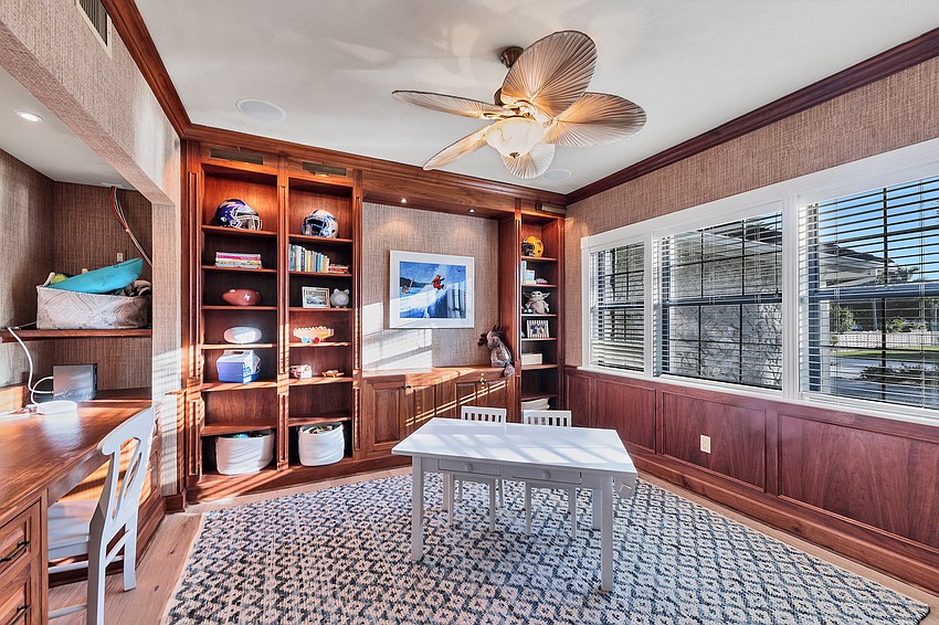 A study is on the main floor.