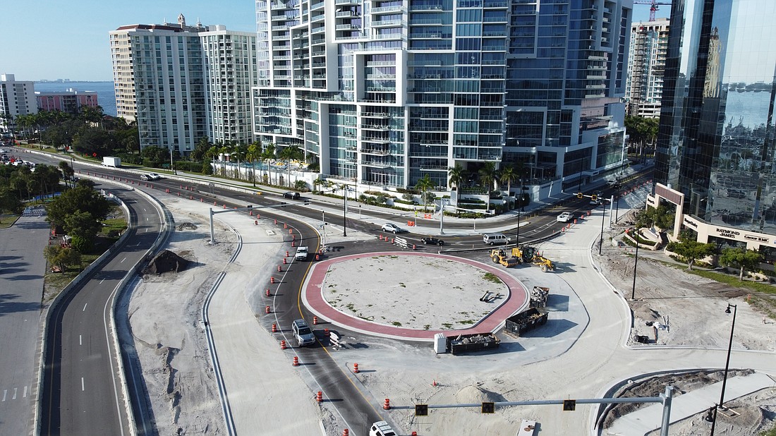 The U.S. 41 roundabout at Gulfstream Avenue is the fourth on the state highway along Sarasota's bay front with four more in the early planning stages.