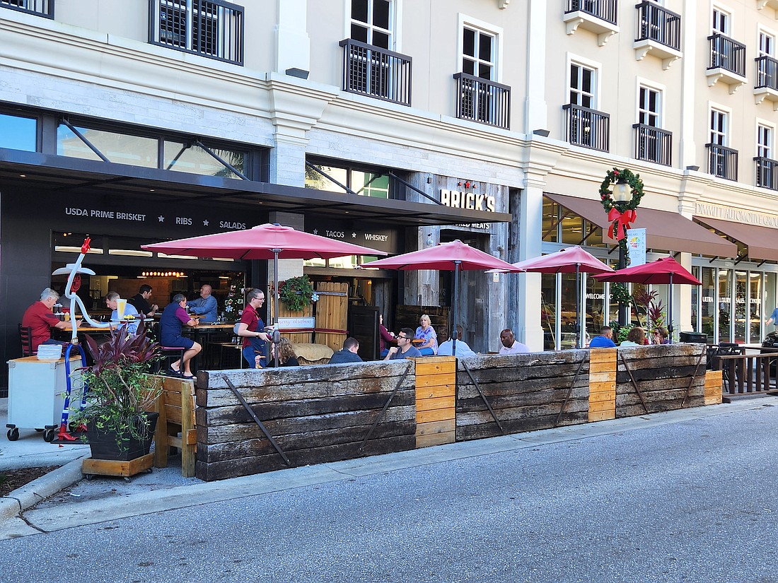 Bricks Smoked Meats at 1528 State St. is among the restaurants leading the charge to preserve parklet dining as a permanent fixture in downtown Sarasota.